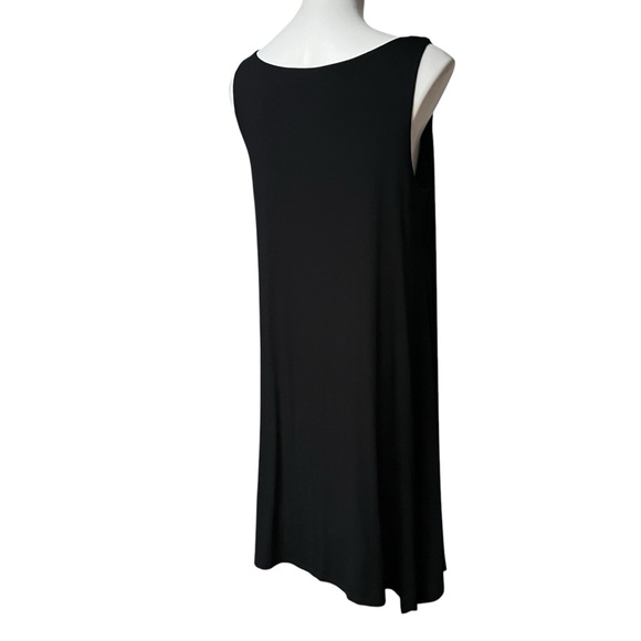 Eileen Fisher Cowl Neck Handkerchief Hem Sleeveless Jersey Dress, Petite Lg - Picture 6 of 14